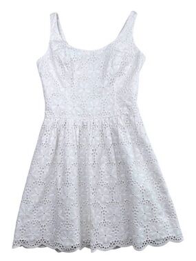 Lilly Pulitzer Sz 6 Resort White Calhoun Charleston Eyelet Dress White Lace